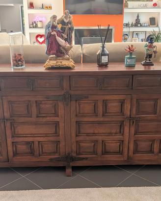 Mobile credenza in legno massello stile coloniale