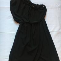 Vestito monospalla nero