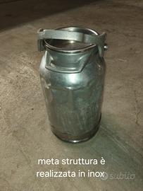 bidone latte 30 litri alluminio e inox