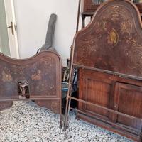 Letto in ferro battuto antico fine 800