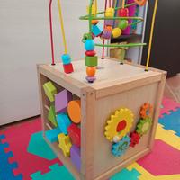 Cubo giochi legno multiattività