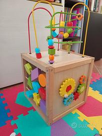 Cubo giochi legno multiattività
