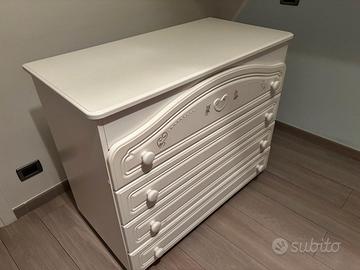 Comò bimbi bianco 4 cassetti come nuovo