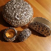 cavallo argento e set ciotolina 