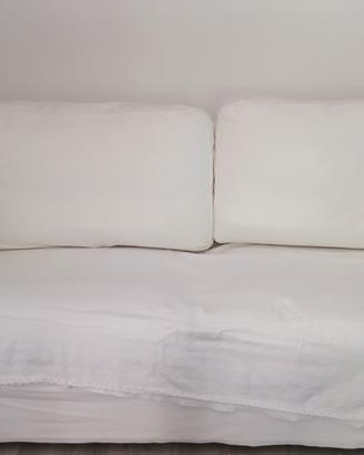  divano letto bianco materasso nuovo