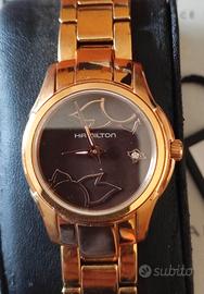 OROLOGIO HAMILTON IN "IP GOLD" E 1 DIAMANTE" NUOVO