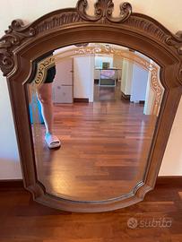 Specchio legno lavorato