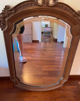 Specchio legno lavorato
