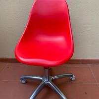 Sedia scrivania con ruote rossa GABER