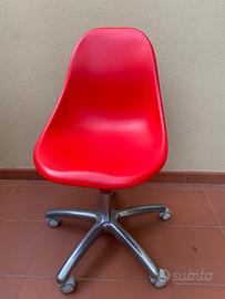 Sedia scrivania con ruote rossa GABER