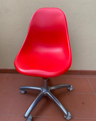 Sedia scrivania con ruote rossa GABER