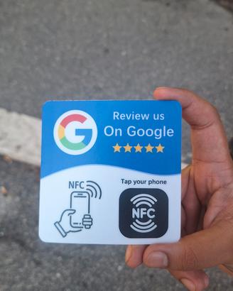 4 Cards Google Recensioni NFC + QR Code