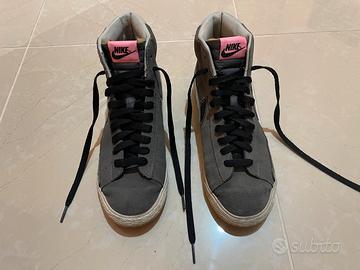 Nike blazer mid suede grigie e rosa