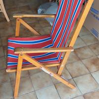 sedia da giardino pieghevole in legno