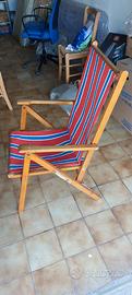 sedia da giardino pieghevole in legno