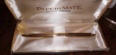 papermate penna a sfera vintage placcata oro