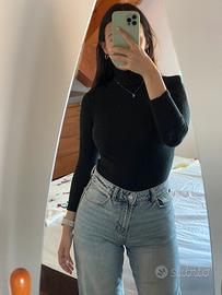 Dolcevita Nero a Costine  – Taglia S