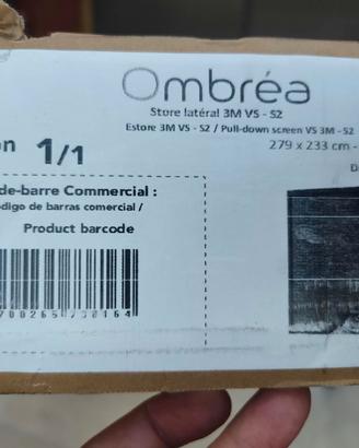 tenda laterale per pergola ombrea 3m antracite