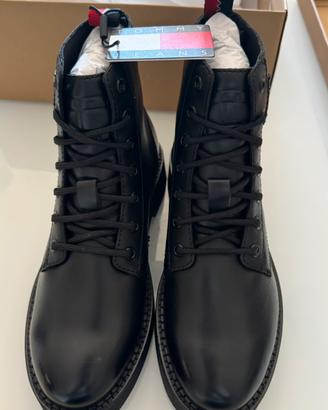 Stivali Tommy Hilfiger Donna taglia 38 Nero Nuovo