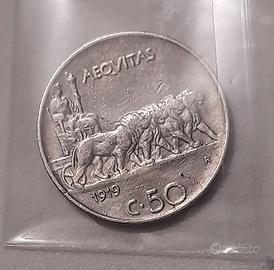 Regno d’Italia – 50 Centesimi 1919 c.rigato