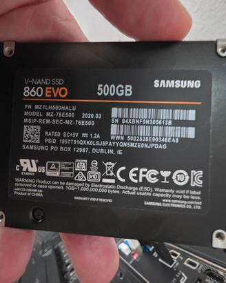 SSD Samsung 860 EVO 500GB SATA,  stato 99%