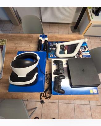 CONSOLE PS4 SLIM 500GB CON VISORE 3D E ALTRI ACCES