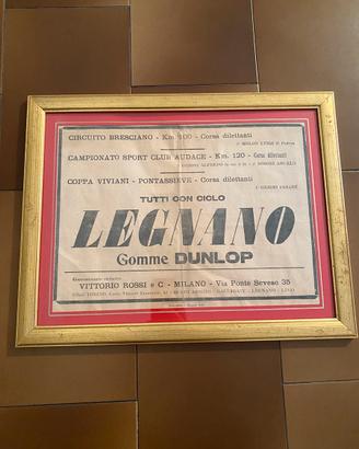 Quadro ciclismo LEGNANO Dunlop ORIGINALE 1911