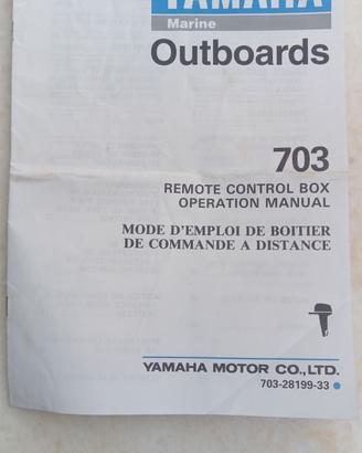 Manuale Uso Originale Yamaha 703 Cod :703-28199-33