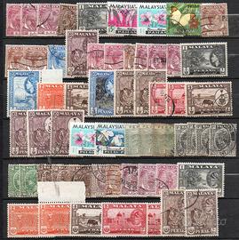 MALAYA MALAYSIA francobolli vari