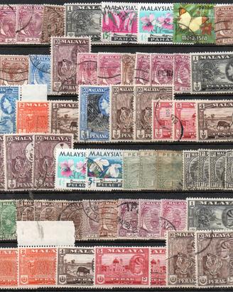 MALAYA MALAYSIA francobolli vari