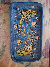 CERAMICA RAFFIGURANTE ELEMENTI MARINI