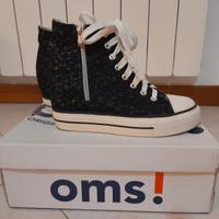 Sneakers Original Marines zeppa alta lurex n36