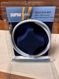 Cavo digitale coassiale  Supra bnc a rca da 1 mt.