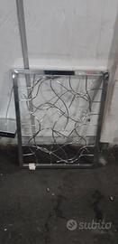 Lampadario in acciaio con luci led