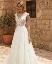 Abito da sposa boho Pizzo e Tulle 