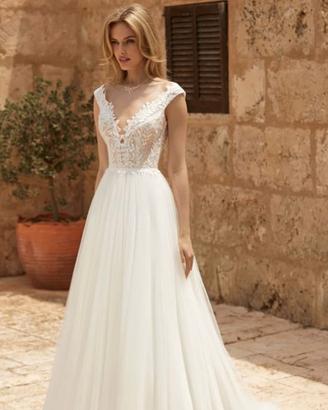 Abito da sposa boho Pizzo e Tulle 