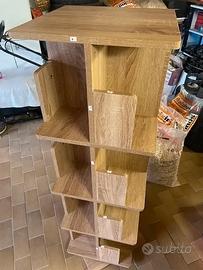 Libreria Girevole Rotante Scaffale porta libri cd