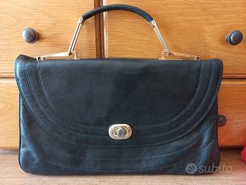 Borsa da donna nera in pelle Melluso vintage