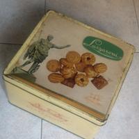 Scatola latta vuota vintage Lazzaroni serie MEC