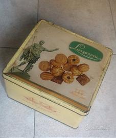 Scatola latta vuota vintage Lazzaroni serie MEC
