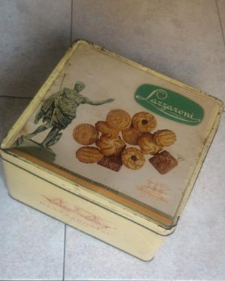 Scatola latta vuota vintage Lazzaroni serie MEC