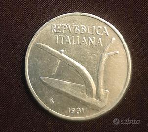 Moneta da 10 lire del 1981