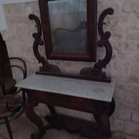 antica Toilette impero specchio al mercurio 