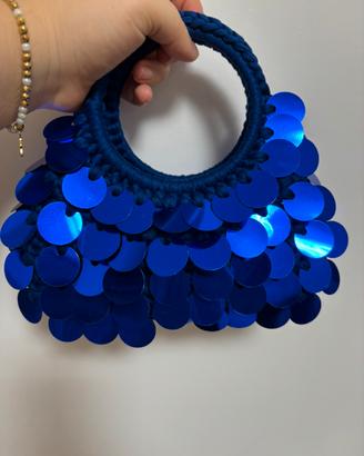 Borsa in fettuccia con manici rigidi