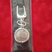 (BIGA) PORTACHIAVI CON 500 LIRE ARGENTO