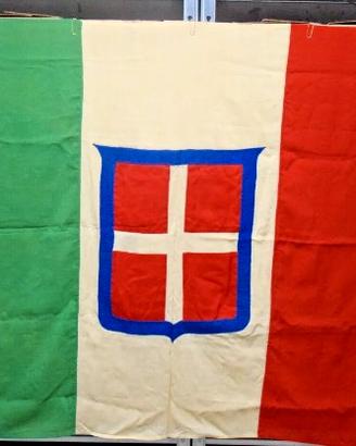 Bandiera regno unito d 'Italia stemma Sabaudo