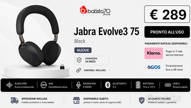 Jabra Evolve3 75 MS Link390c Black
