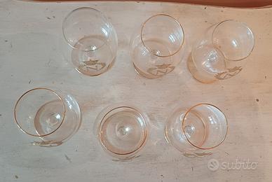 6 bicchieri Snifer o Napoleon per brandy, liquori,