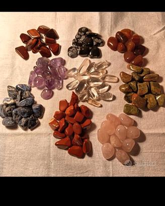 set di 15 pietre naturali burattato come da foto 