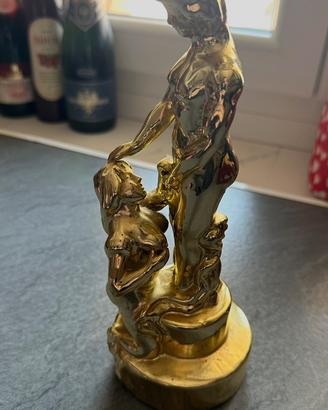 Scultura dorata vintage stile classico figurativo